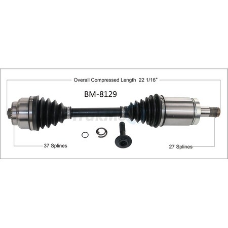 Surtrack Axle Cv Axle Shaft, Bm-8129 BM-8129